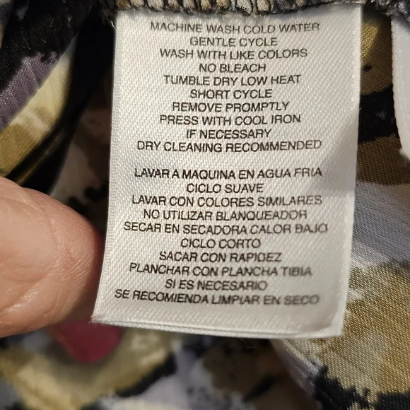 KASPER Print Cowl Neck Sleeveless Women's Top XL - Picture 4 of 4